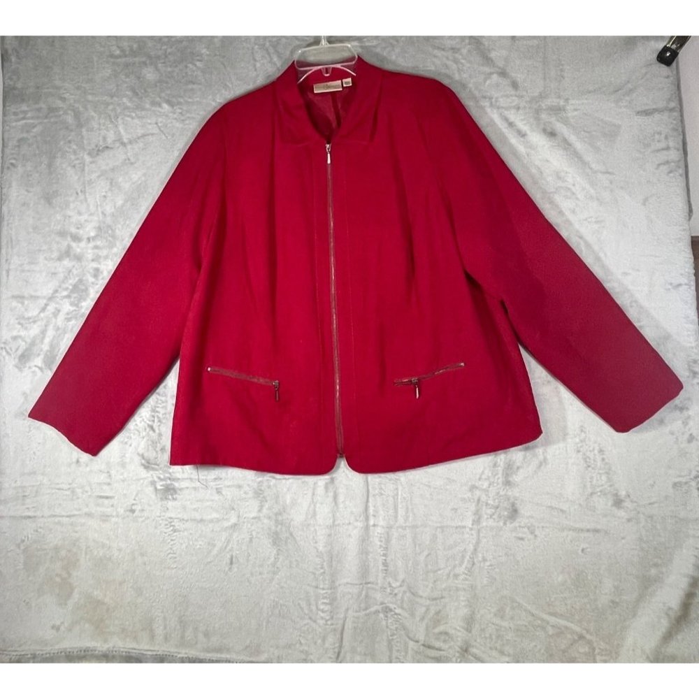 Studio Works womens size 20W zip Up Blazer Jacket with pockets witb Zipper